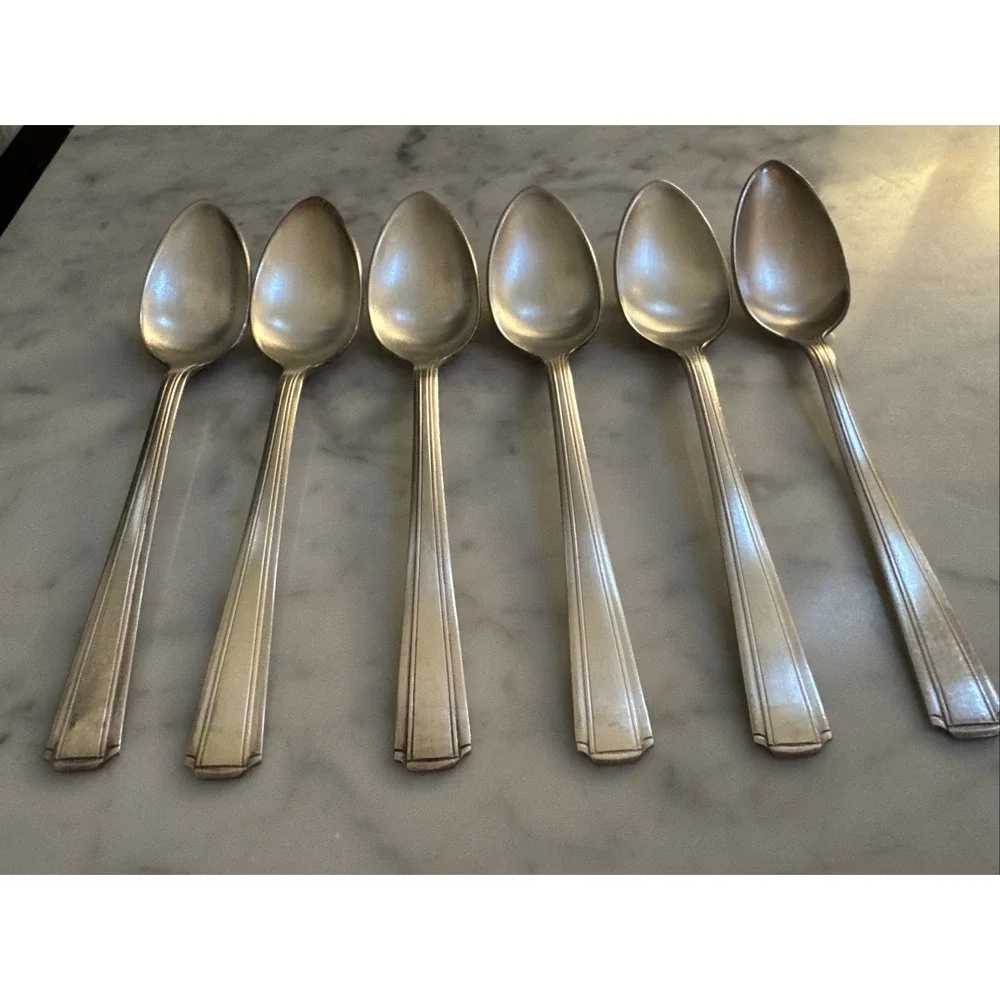National Silver Co NTS59 Teaspoon Silver Plated-6 Pieces